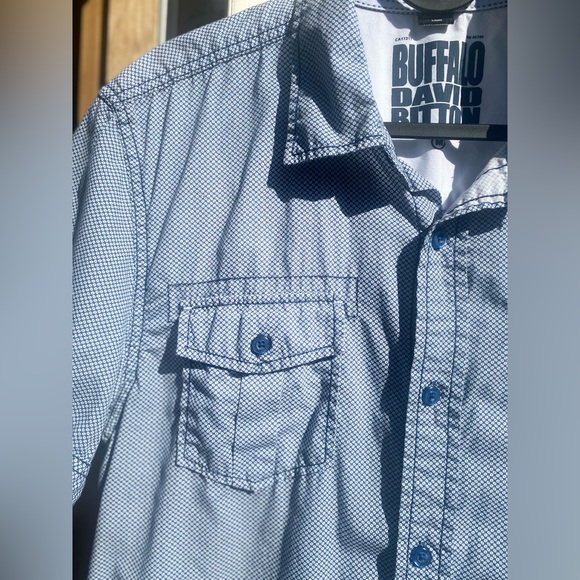 Buffalo David Bitton 100% Cotton Button Down Short Sleeve Shirt - Picture 8 of 12